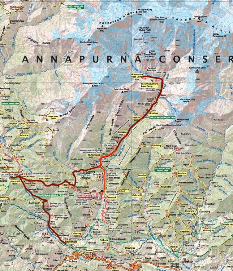 Annapurna Map